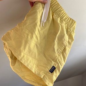 Patagonia yellow barley baggies shorts